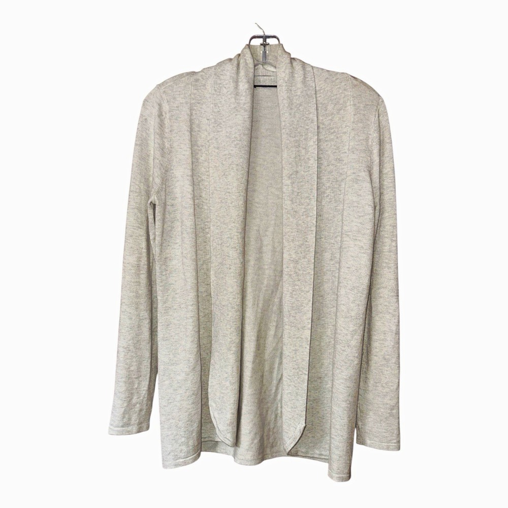 Cyrus Open Front Cardigan Size S Pale Heather Gray Stretch Long Sleeve